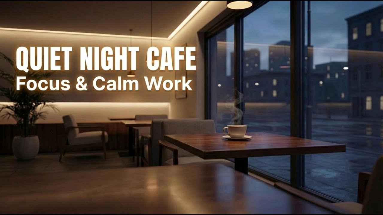 Quiet Night Cafe ｜ Focus & Calm Work Jazz BGM