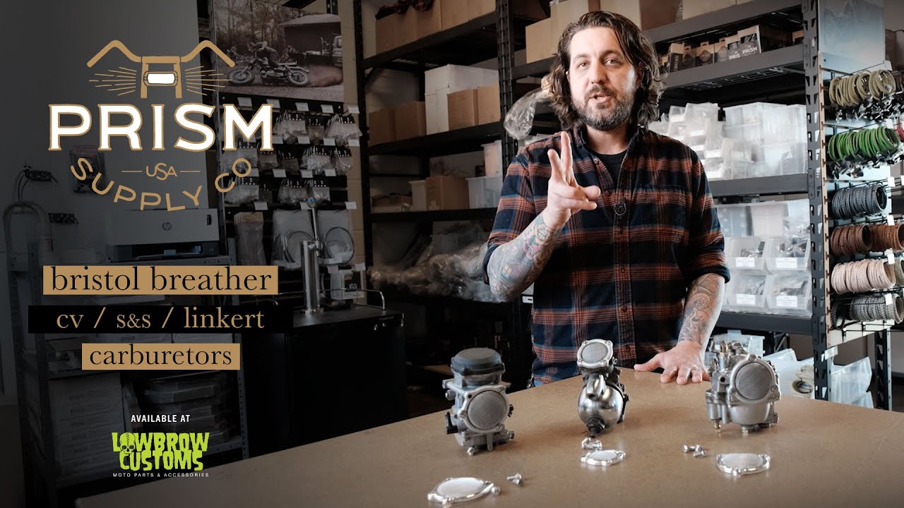 Prism Supply Co. Bristol Breather for CV, S&S Super E/G, and Linkert Harley-Davidson Carburetors -