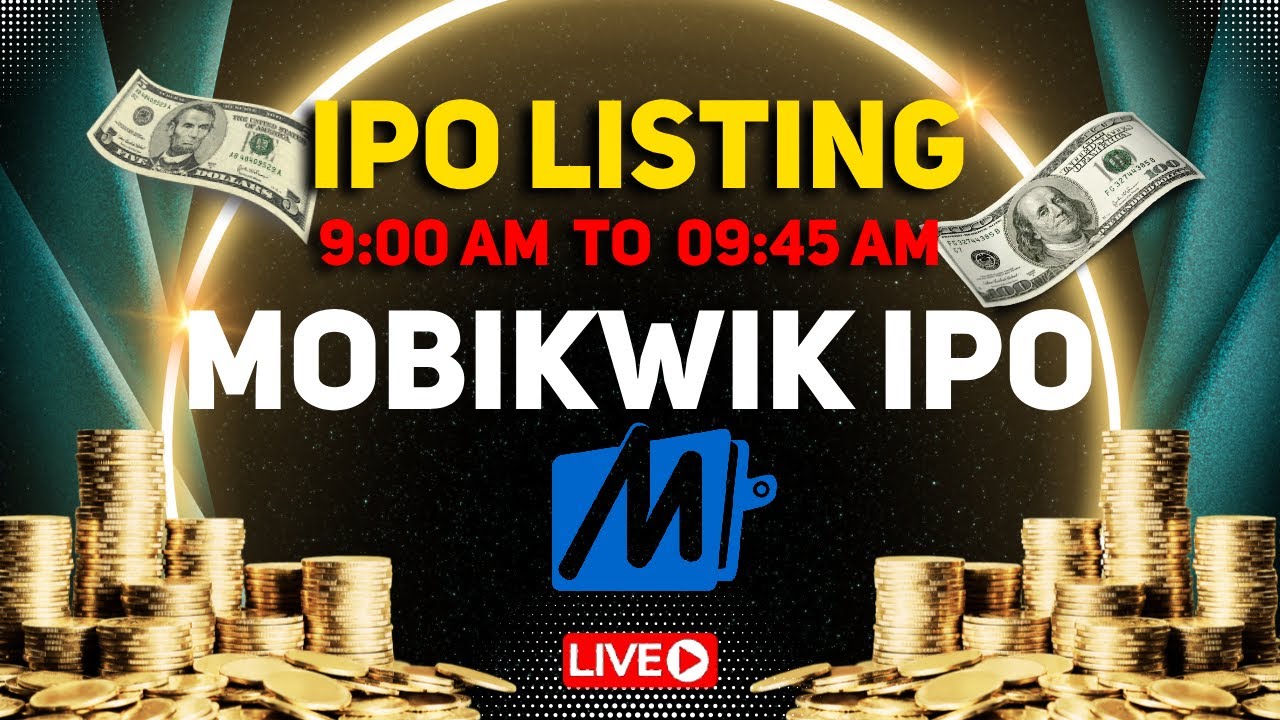 Mobikwik IPO | LIVE LISTING | NSE STOCK MARKET LIVE |