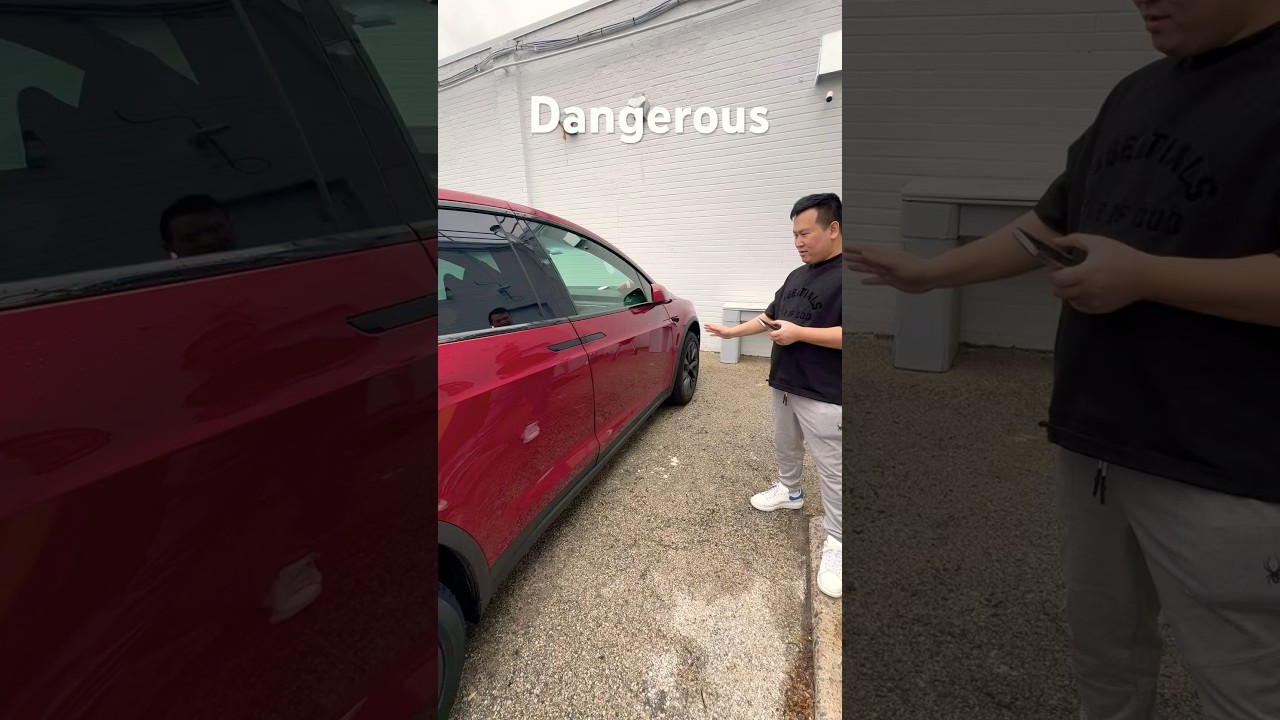 Super super dangerous ‼️ Tesla modelX passenger door Agressively closed an opened !   What happened