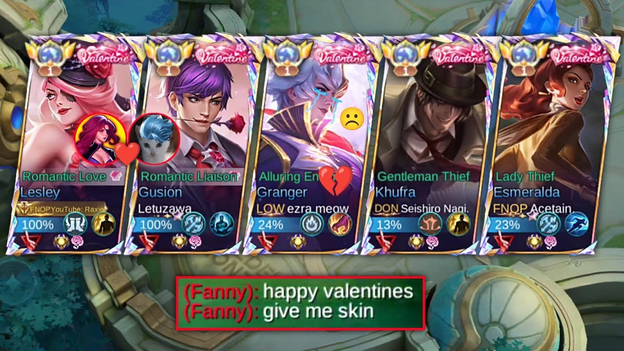 5MAN VALENTINES SKIN IN RANK GAME!!😻💖 (RAXIE & LETUZAWA IN ONE TEAM!!🤯) STRONGEST DUO EVER!?🤔 - MLBB