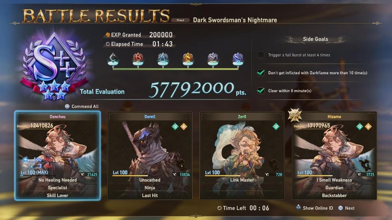Granblue Fantasy Relink - Dark Swordsman's Nightmare - World Bahamut Challenge Run in 1:43 (WR)