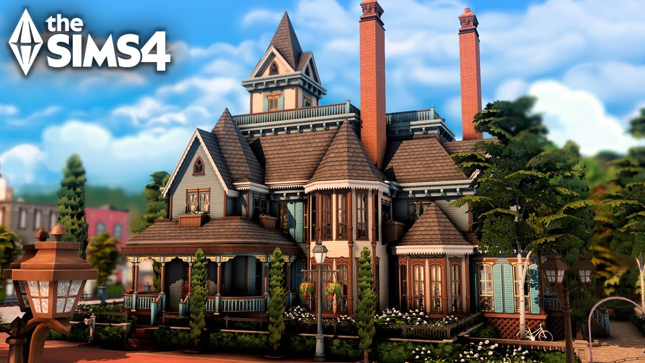 VICTORIAN MANOR (NO CC) - The Sims 4 Relaxing Speed Build