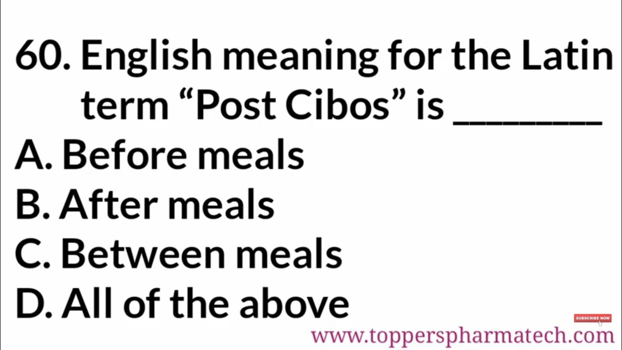 Pharmaceutics MCQ - 8 || #PharmacistExamQuestionPaper | DCO Exam | GPAT Exam | NIPER Exam