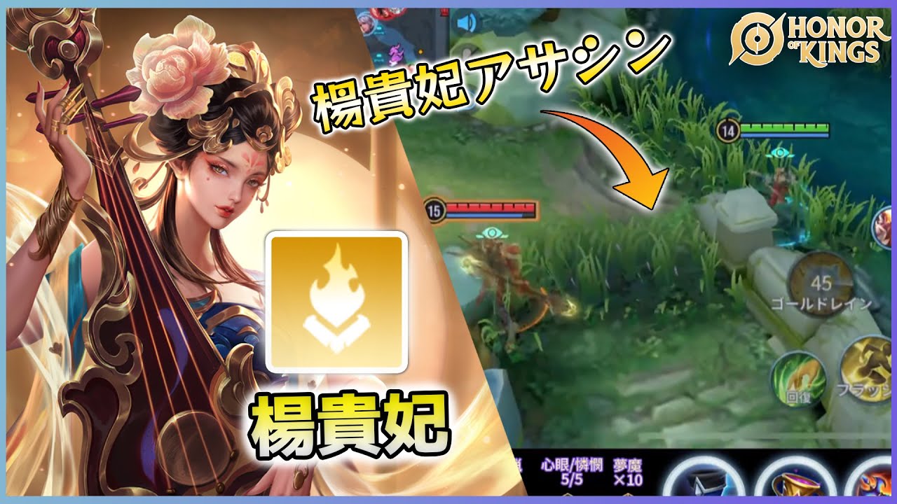 【HOK】アサシン型楊貴妃｜バックライン潰す【配信切り抜き】