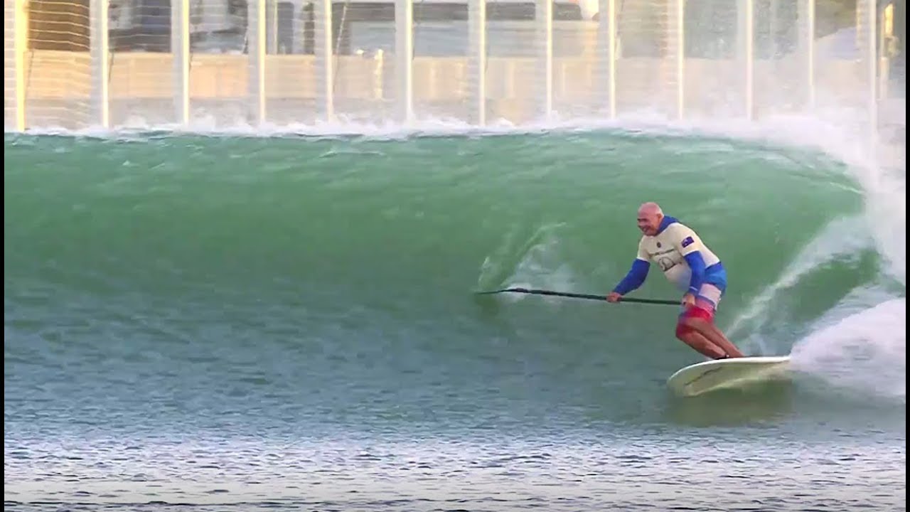 SUP Surfing the Kelly Slater Wave Pool