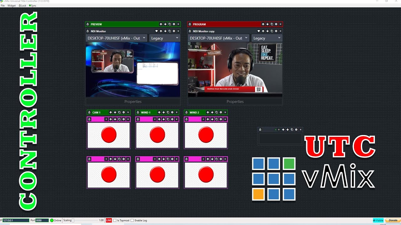 VMIX CONTROLLER UTC TUTORIAL