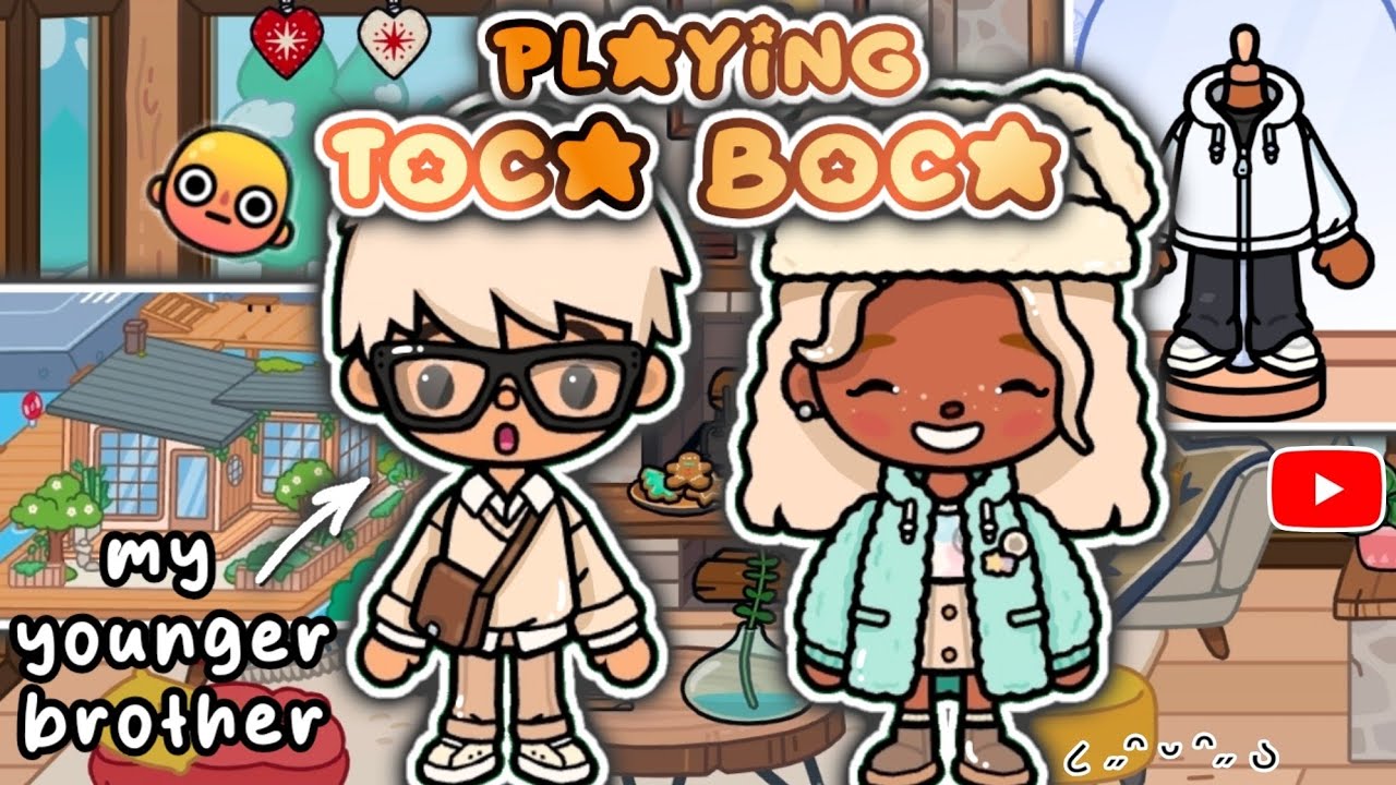 ИГРАЕМ В ТОКУ С МОИМ МЛАДШИМ БРАТОМ!😜- брат создает дом, одежду и ос в Toca Boca World😱 - toca twix🍫