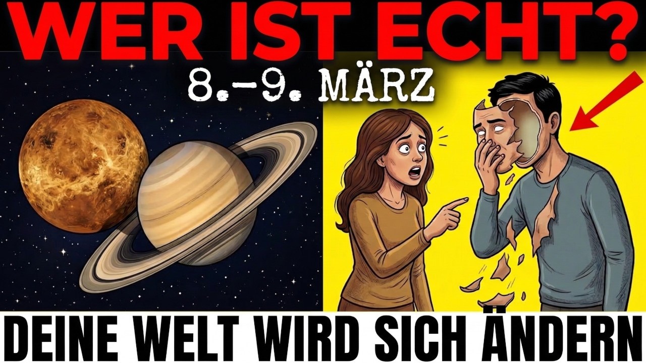 Venus-Saturn Wahrheitsbombe - Das Universum zeigt dir, wer ECHT ist (3 Sternzeichen & Klarheit)