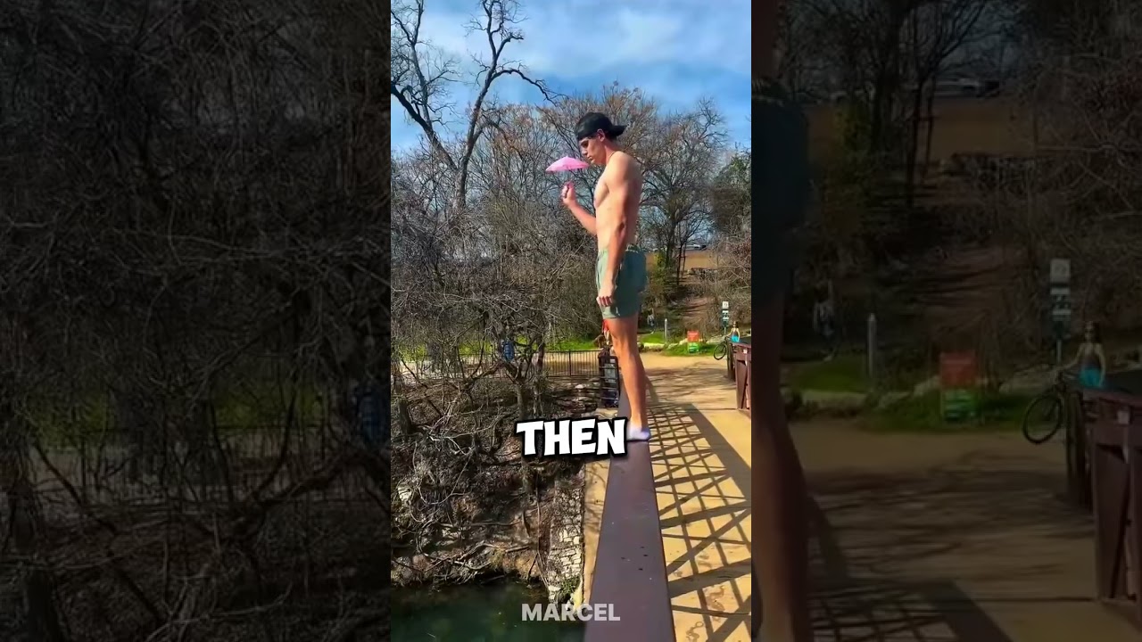 Can an Umbrella stop your fall 😱⁉️