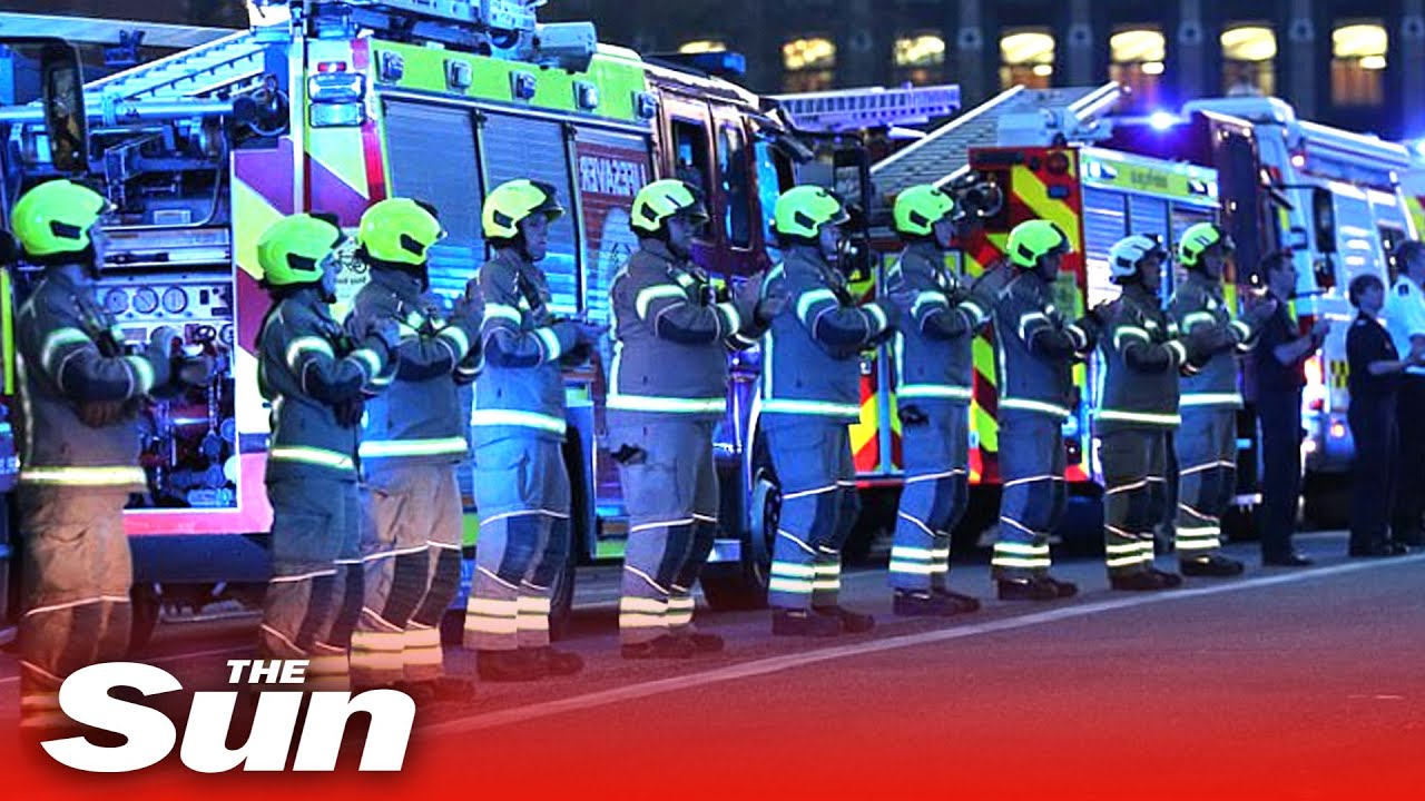 Sirens, claps and whoops as Brits Clap for Carers in salute to the NHS amid COVID-19 pandemic