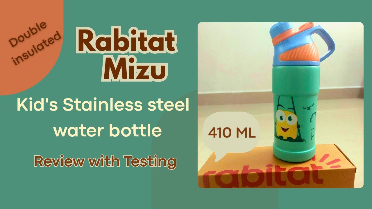Rabitat Mizu Water Bottle Review | Kid's Compact stainless steel Double insulated water bottle.