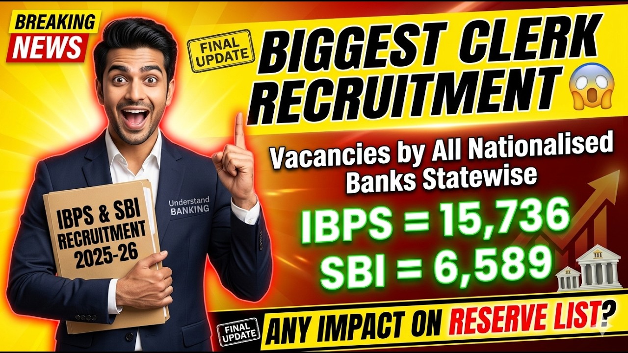 IBPS Clerk 2026–27 Biggest Recruitment 🚨 | Bank-wise Vacancies & Reserve List Impact