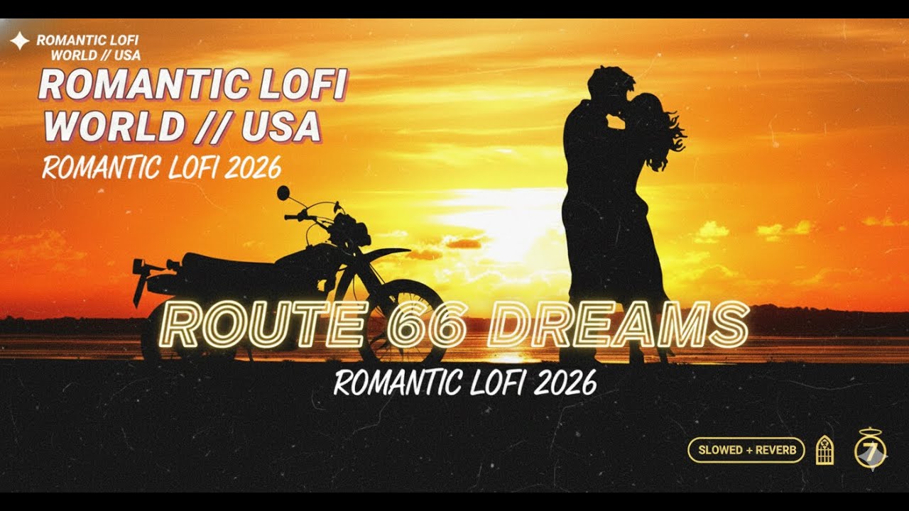 USA Romantic Lofi | Route 66 Sunset 🌅 | Study • Relax • Love