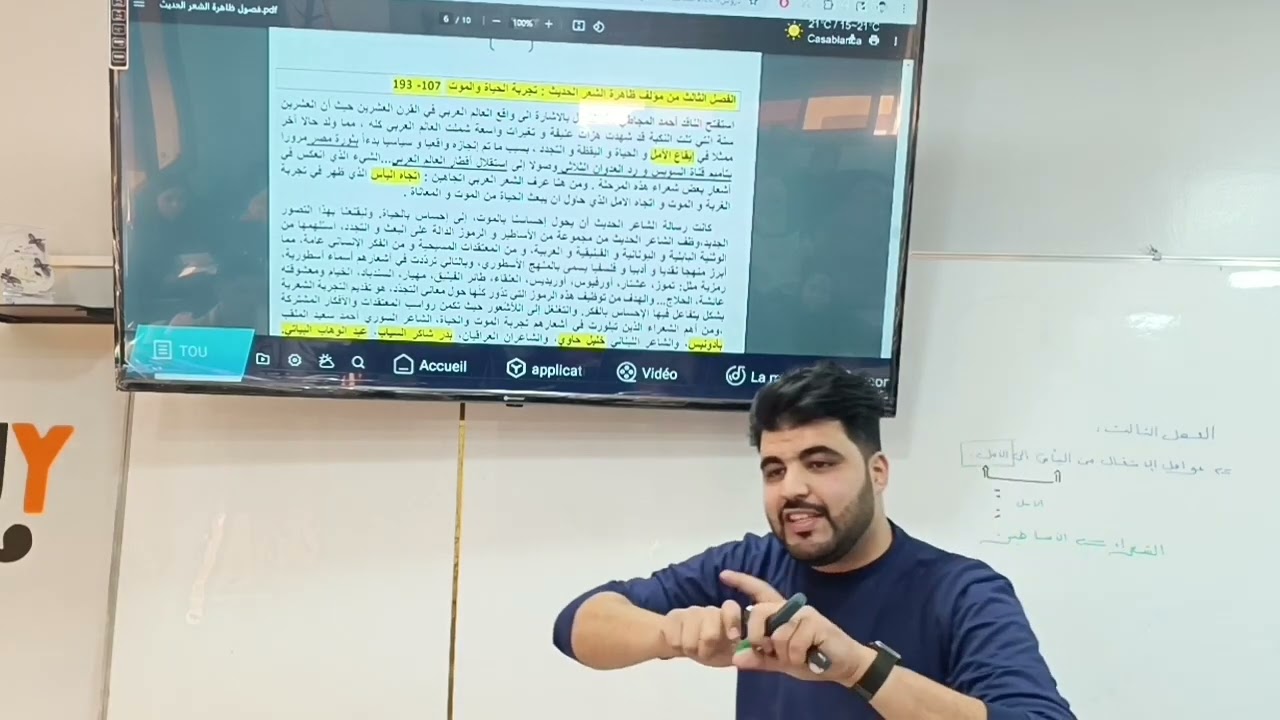 شرح الفصل الثالث والرابع من مؤلف ظاهرة الشعر الحديث