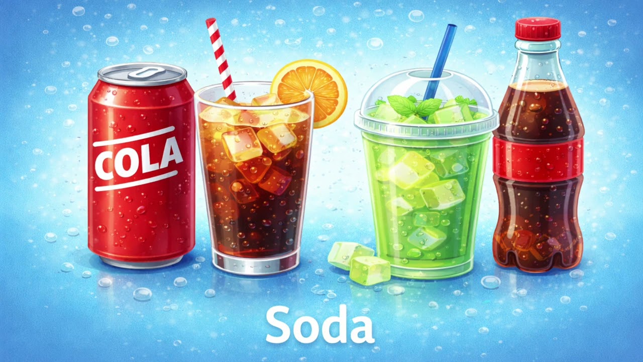 Drinks in English - soft drink 