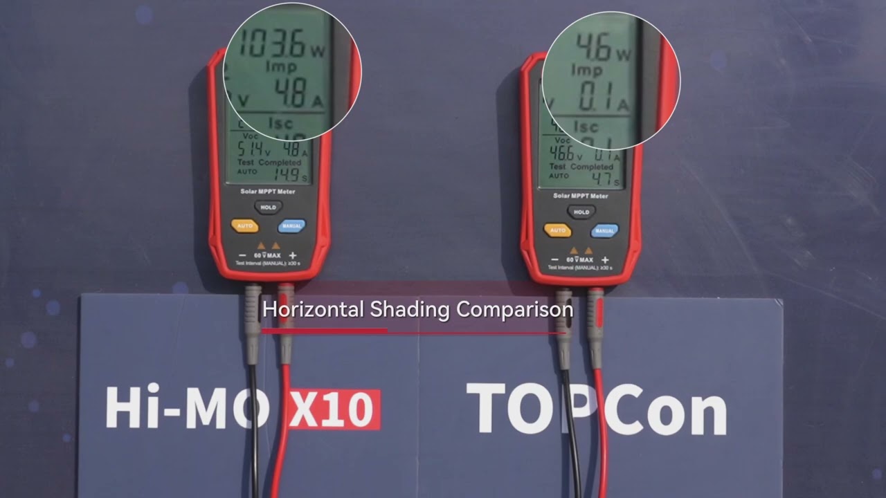 LONGi Hi MO X10 Anti shading Comparison Experiment