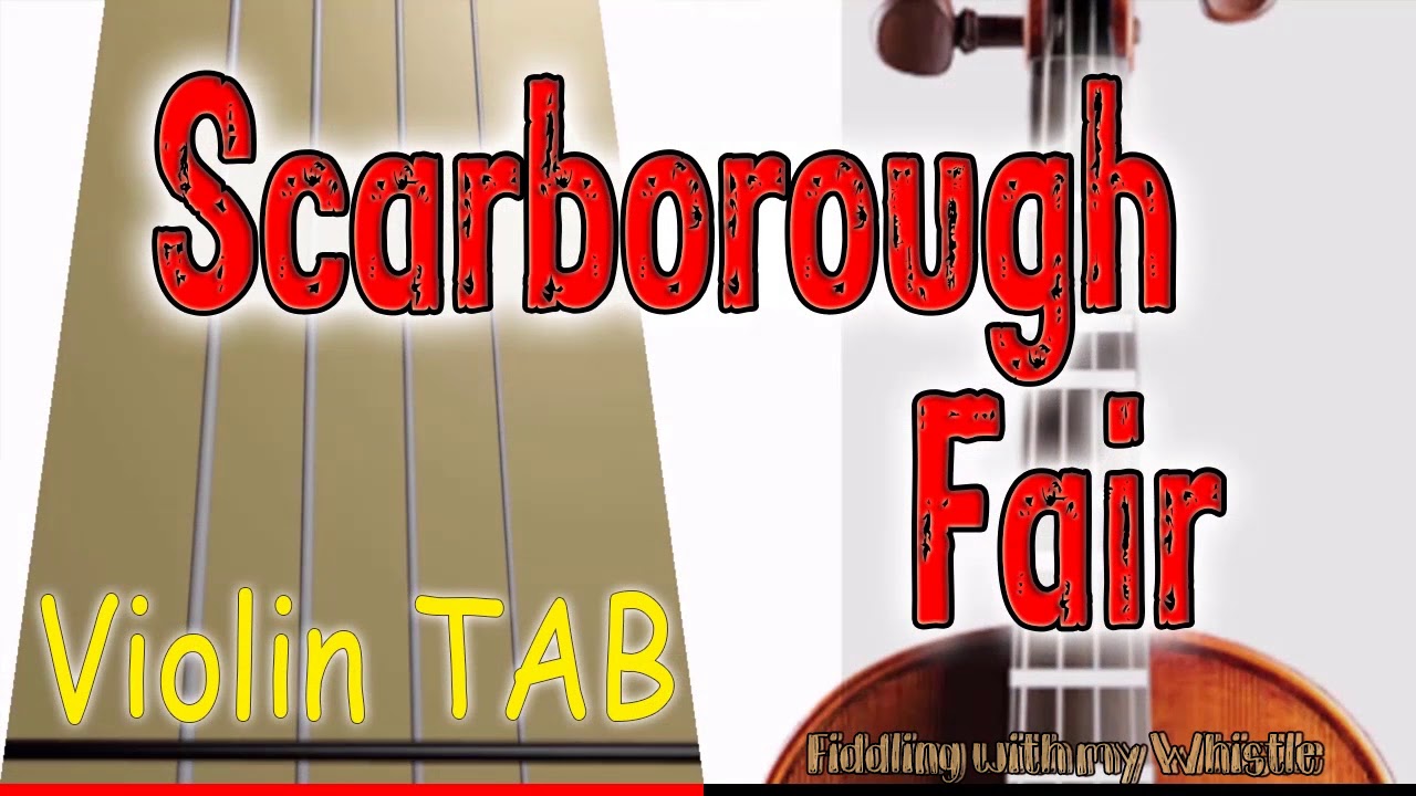 Scarborough Fair - Folk Tune - Violin - with backing track - Play Along Tab Tutorial