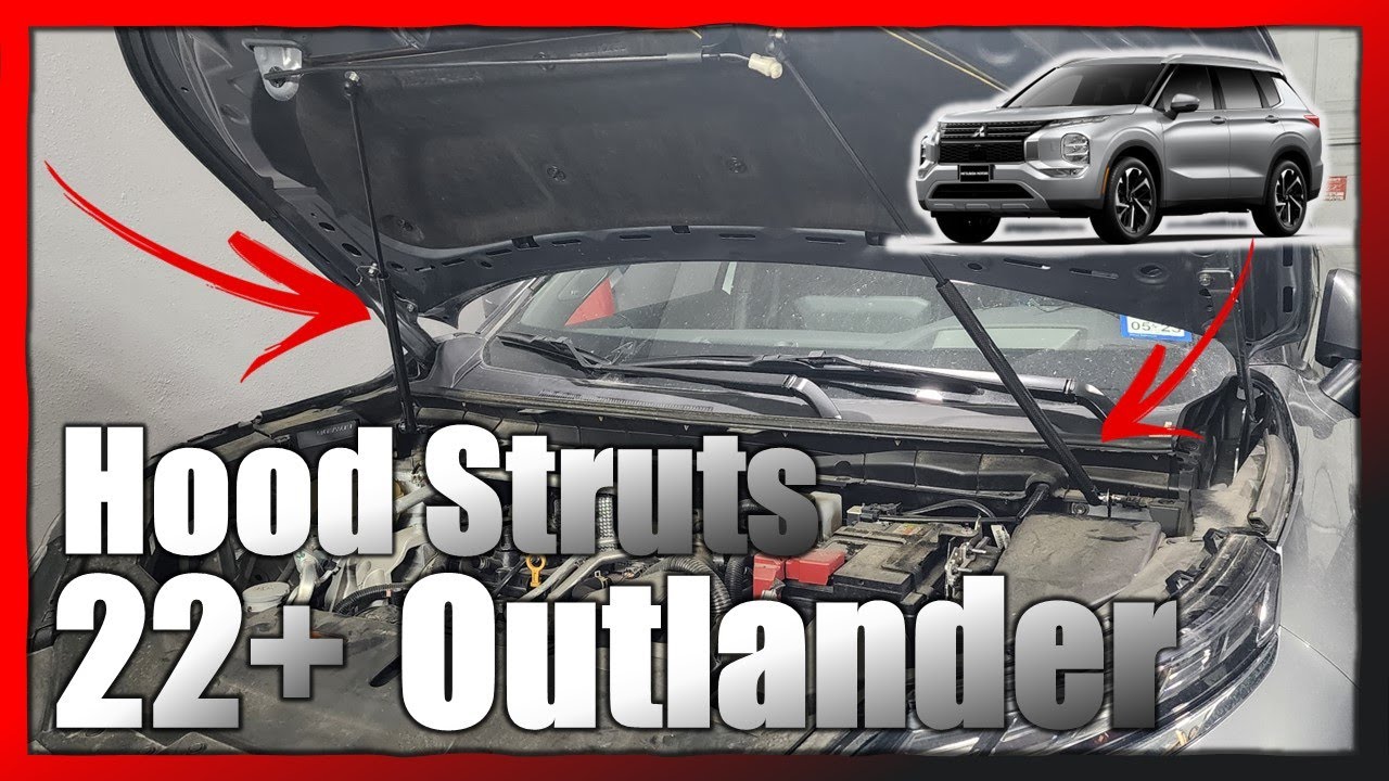 2022+ Mitsubishi Outlander Hood gas struts install DIY #newoutlander #2022