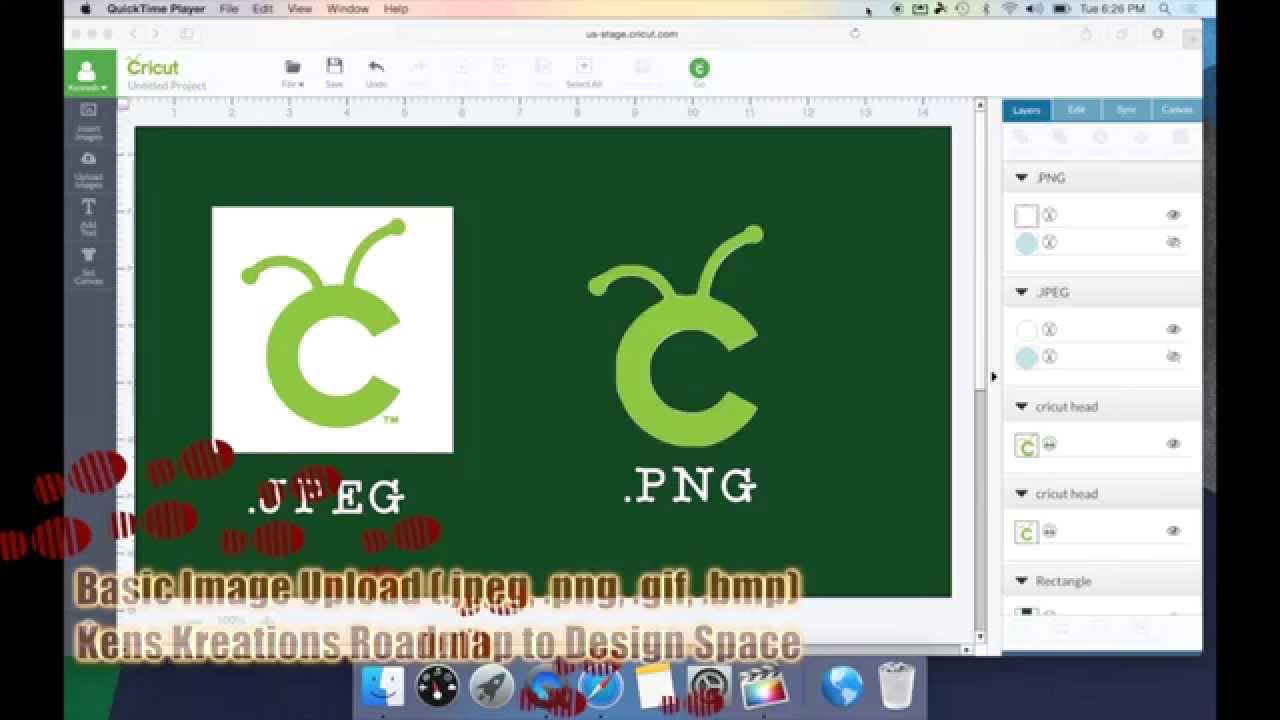 Cricut Design Space 2.0 - How To Upload Basic Files (JPEG, PNG, GIF, BMP)