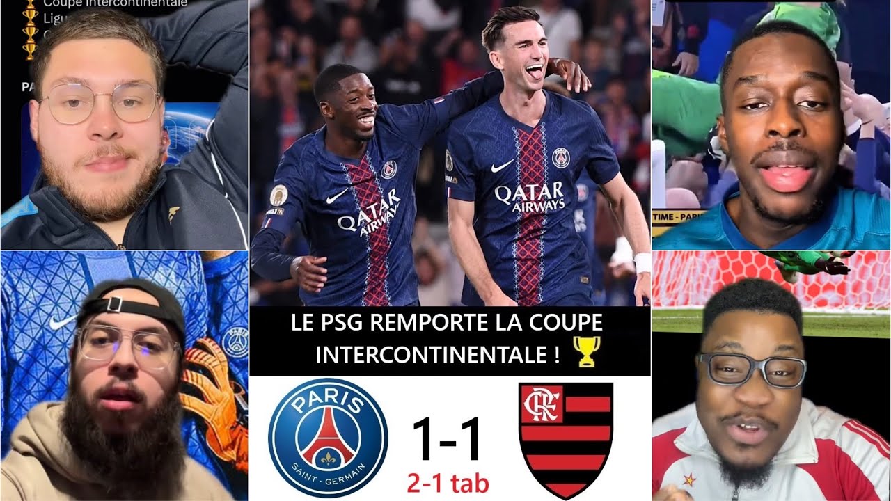 🚨😱LES R&Eacute;ACTIONS APR&Egrave;S LA VICTOIRE DU PSG A LA COUPE INTERCONTINENTALE 🤯