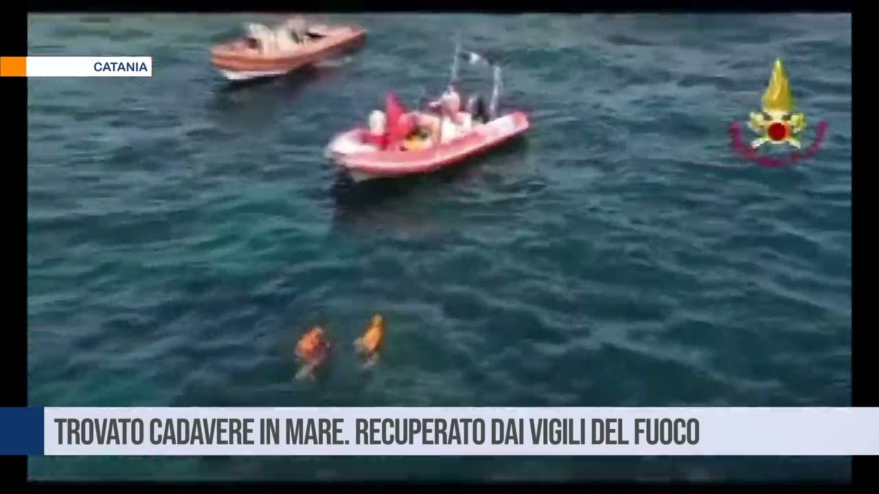 Catania. Trovato cadavere in mare. Recuperato dai vigili del fuoco