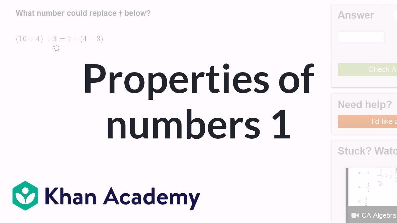 Properties of numbers 1 | Arithmetic properties | Pre-Algebra | Khan Academy