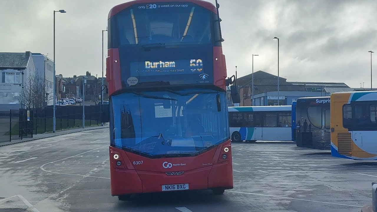 go north east 6307 operating route 50 to Durham