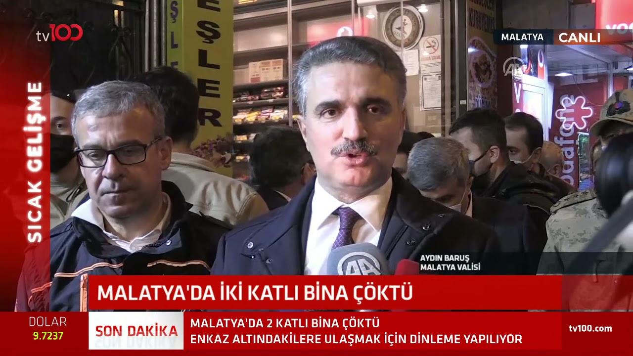 Malatya Valisi Aydın Baruş çöken binaya ilişkin açıklamalarda bulundu