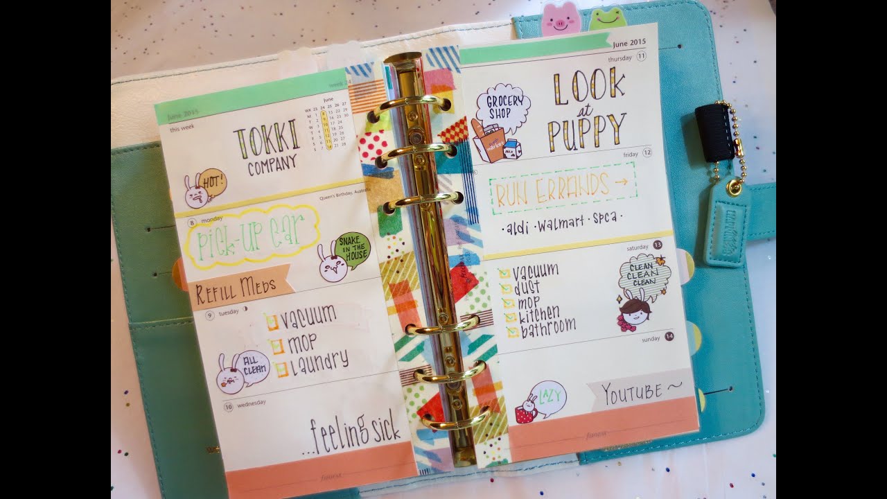 Decorating My Planner - week 24 (tokki company)