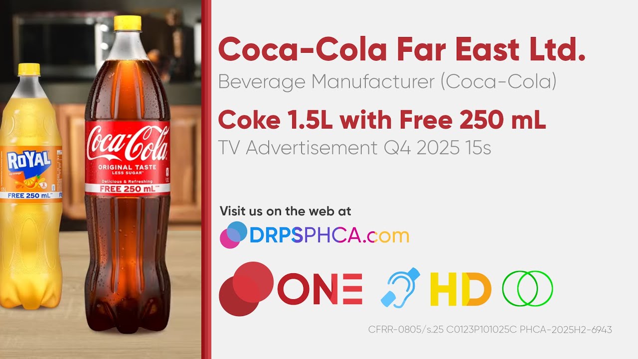 Coca-Cola 1.5L with Free 250mL TV Ad Q4 2025 15s (Philippines) [CC/HD/ST]