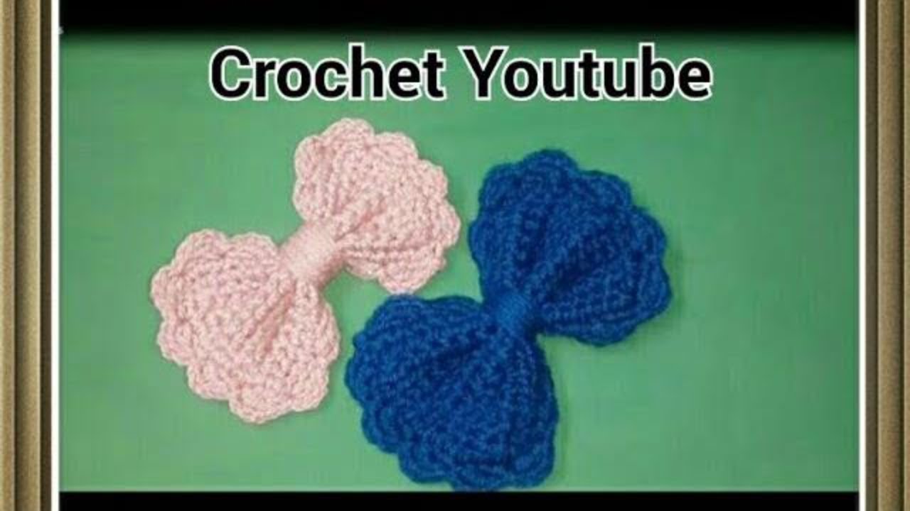 اسهل طريقة لعمل فيونكه بسيطة وسهله للمبتدئين How to Crochet A Simple Bow / قناة #كروشيه_يوتيوب