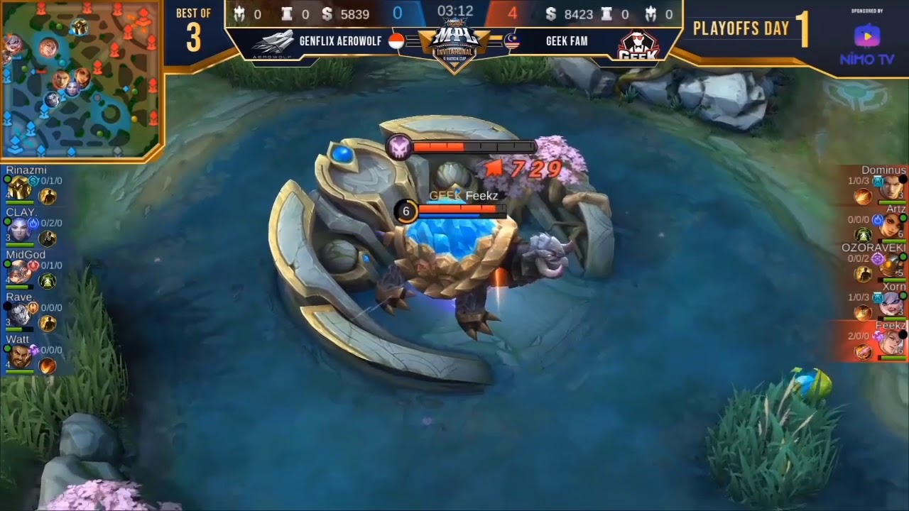 RATA!! Genflix Aerowolf vs Geek Fam MY GAME 2 MPL Invitational Playoffs Day 1