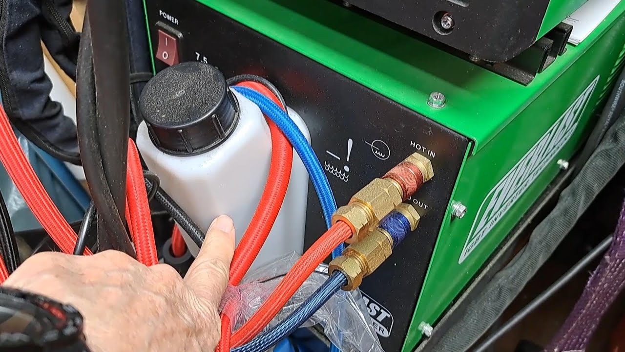 Everlast Tig welder torch water cooler inspection check.