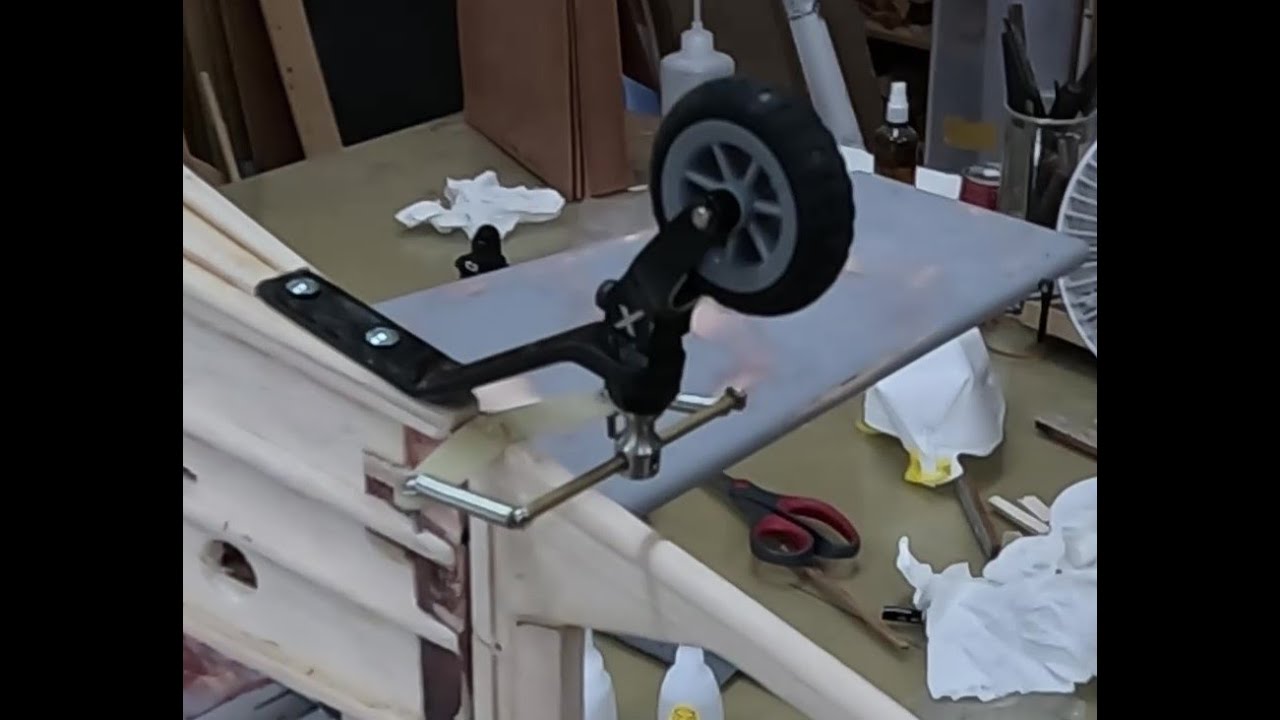 DR-107 One Design RC plane build, Update #18, Tail wheel and semi-scale wheel control