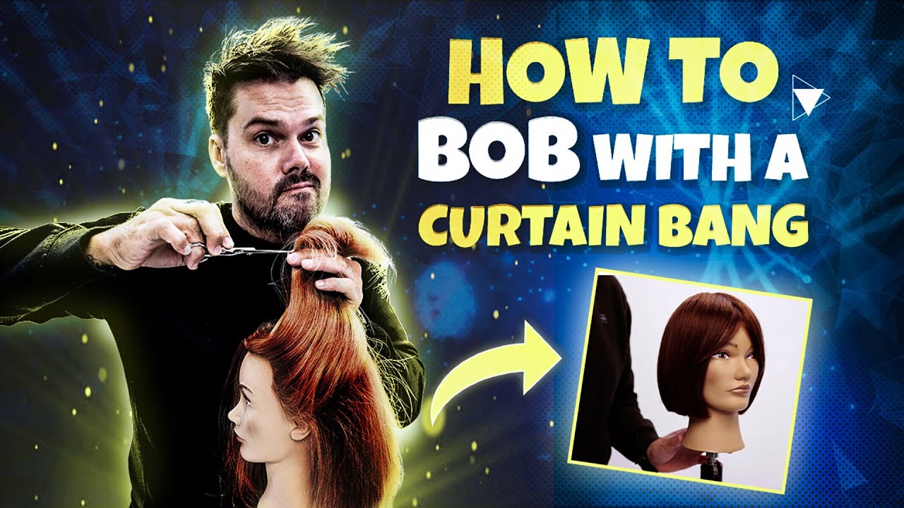 Graduated Bob Haircut with a Curtain Bang