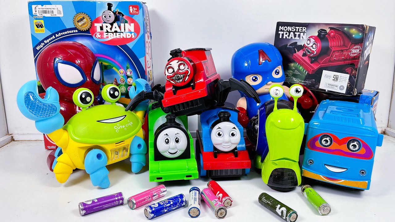 Unboxing Play And Review Thomas And Friends Choochoo Charles captain America Toys spiderman Toys