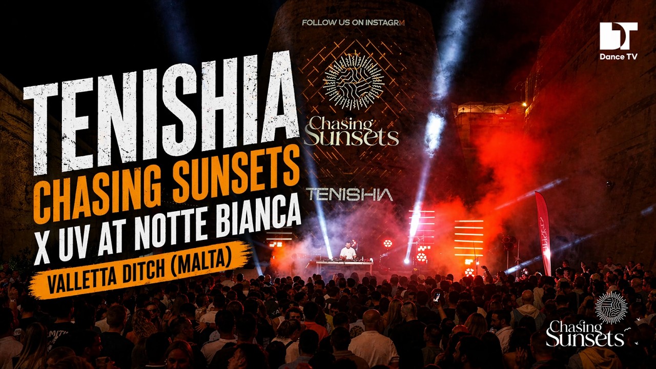 Tenishia | Chasing Sunsets x UV at Notte Bianca | Valletta Ditch (Malta)
