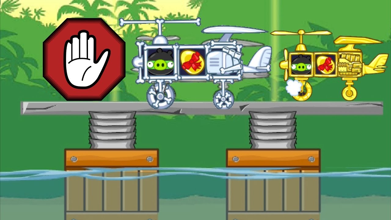 Bad Piggies Stop Stop Stop - PIGGY STEAL GOLDEN EGG ON PLANE!