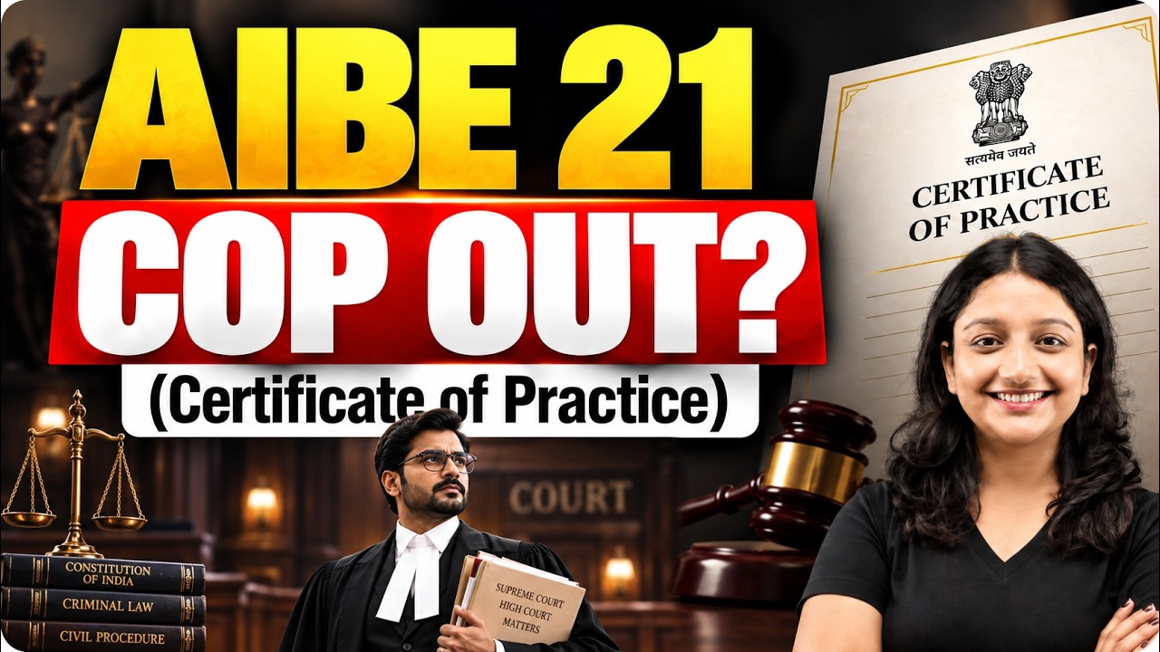 AIBE 21 Certificate of Practice (COP) 🔥 | Complete Guide LIVE