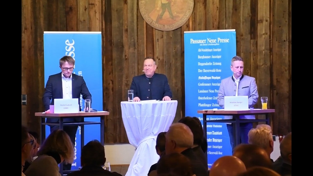 Podiumsdiskussion der Bürgermeisterkandidaten in Hengersberg