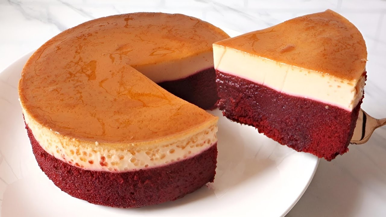 Flan Cake Recipe / Red Velvet Cake Cup Measurements  / Leche Flan Cake Recipe / Pudding Cake