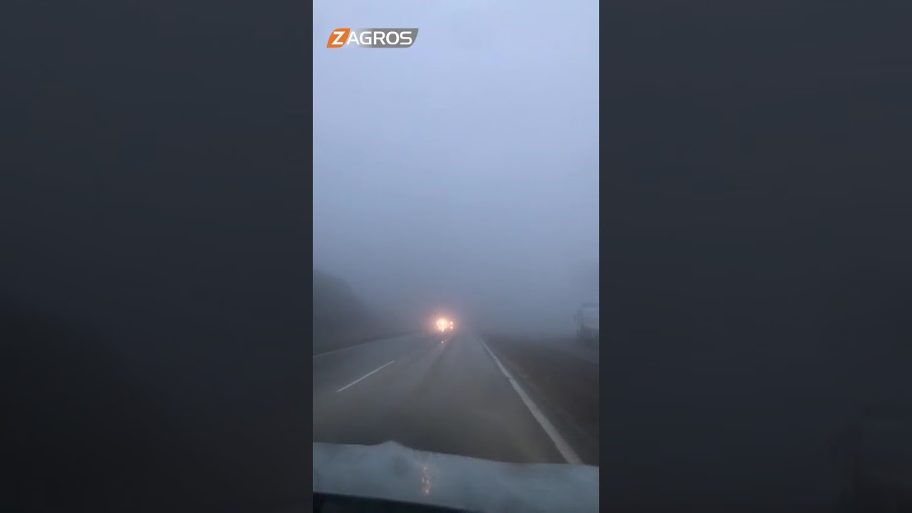 ضباب كثيف يجتاح طريق السليمانية - بِنجوين الرئيسي ويتسبب في تراجع مدى الرؤية بشكل حاد