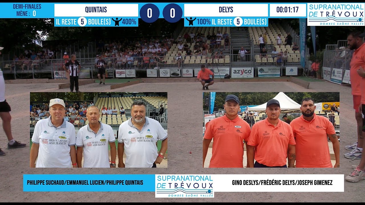 Demi-finale SUCHAUD vs DESLYS : Supranational à pétanque de Trévoux 2021