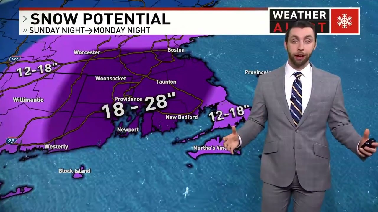 Blizzard forecast to bring 18 to 28 inches snow, gusty winds to Southern New England