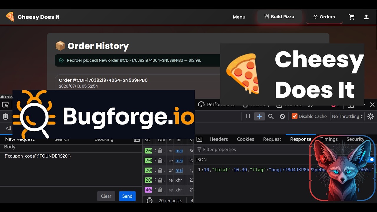 Cheesy Does It | Bugforge | Массовое назначение | Нарушенная бизнес-логика | Ежедневное задание