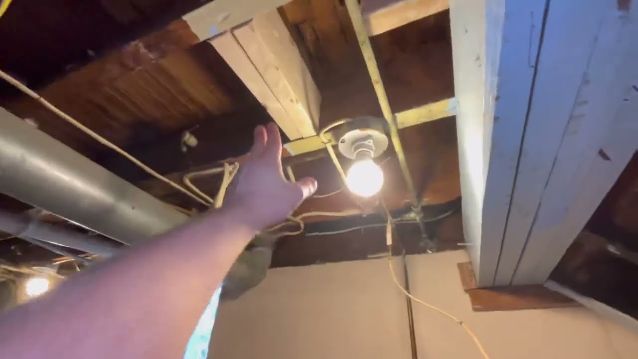 (part 1) Fixing sagging floor in old house jacking up & adding new joists & headers