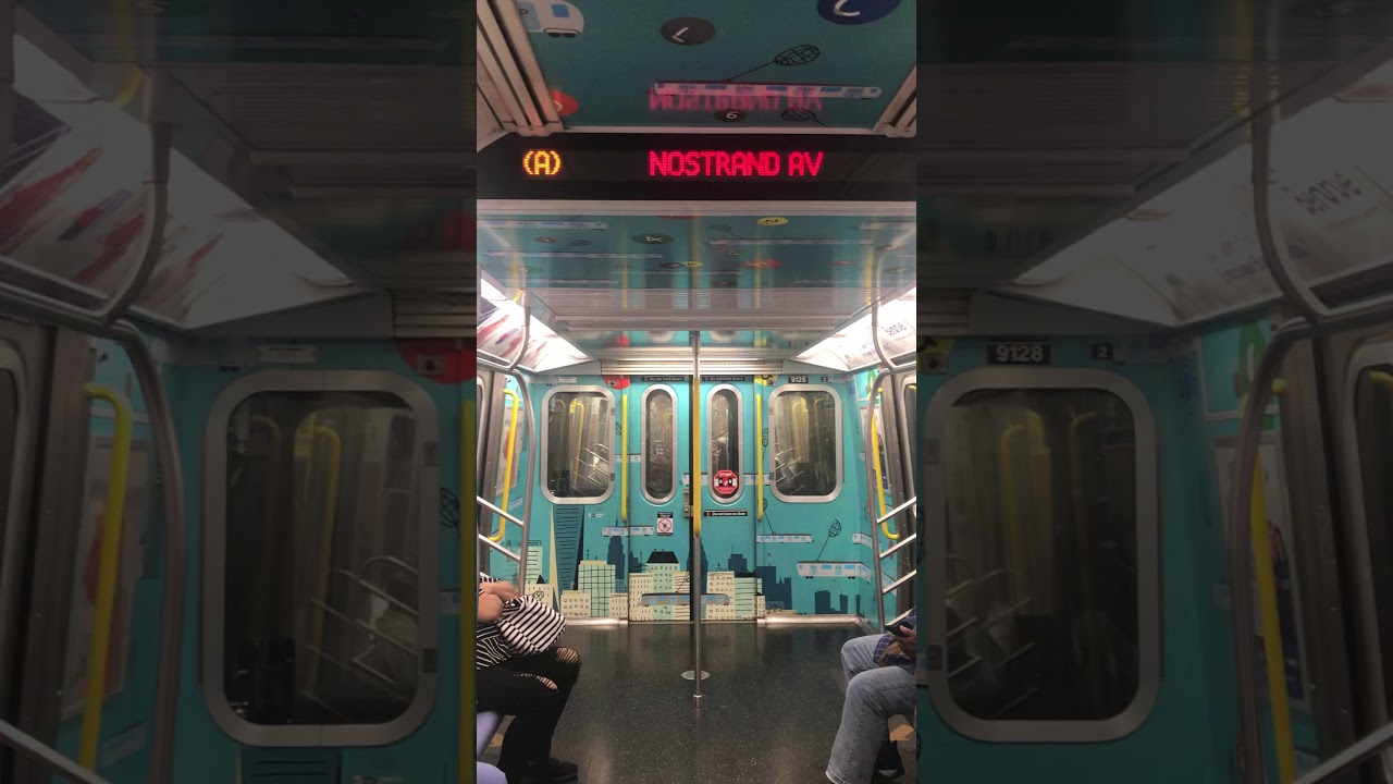 Ride on Rockaway Park bound half Cuomo R160 A to Rockaway Park