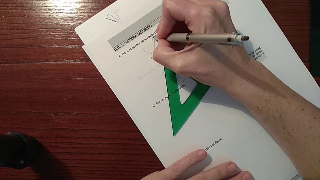 Determinación de un plano por tres puntos no alineados