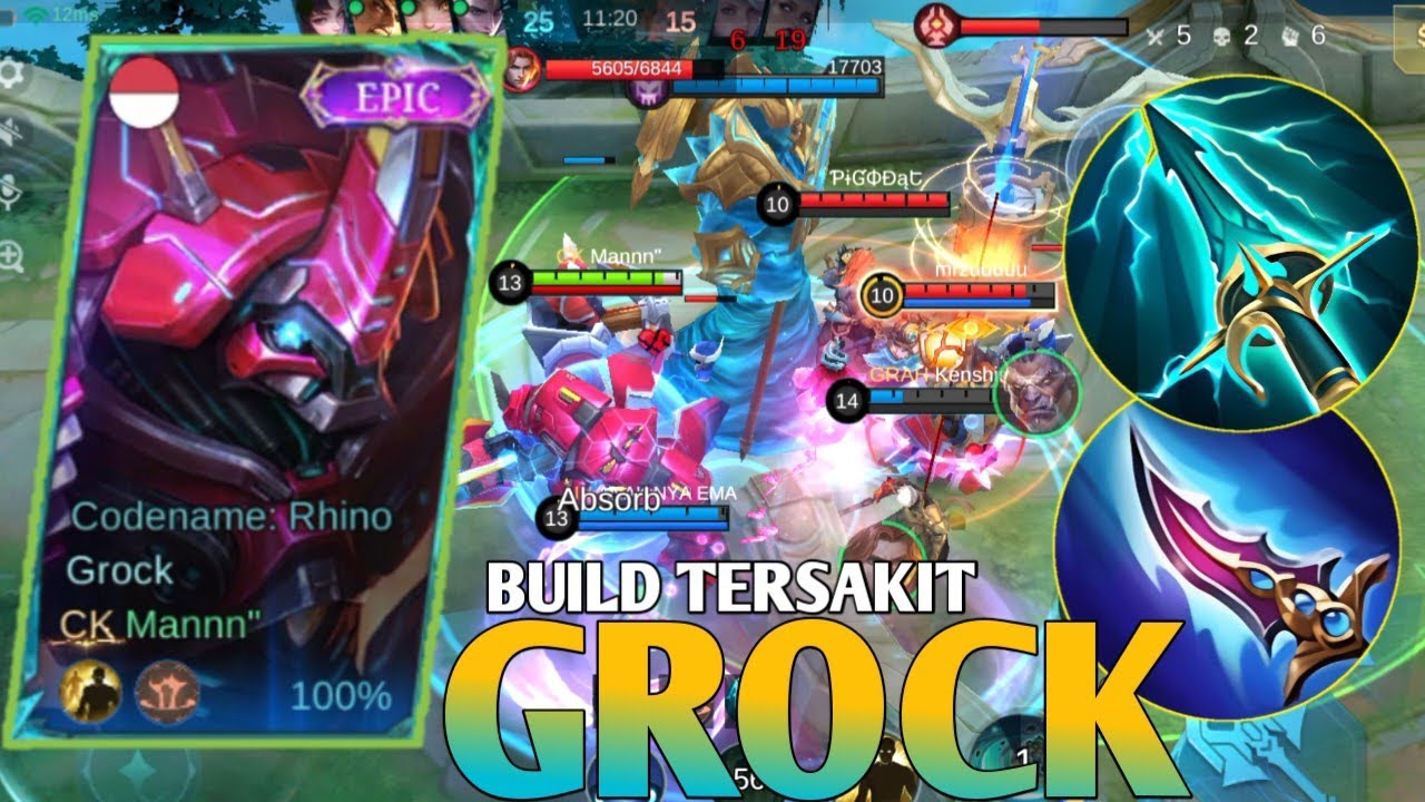 GROCK EXP + HARI BADAK DUNIA, MARI KITA ACAK ACAK LAND OF DAWN + BUILD GROCK TERSAKIT MLBB
